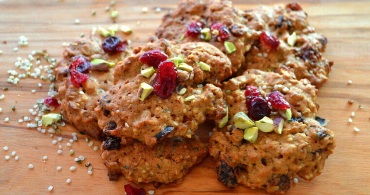 Biscotti al pistacchio e mirtillo