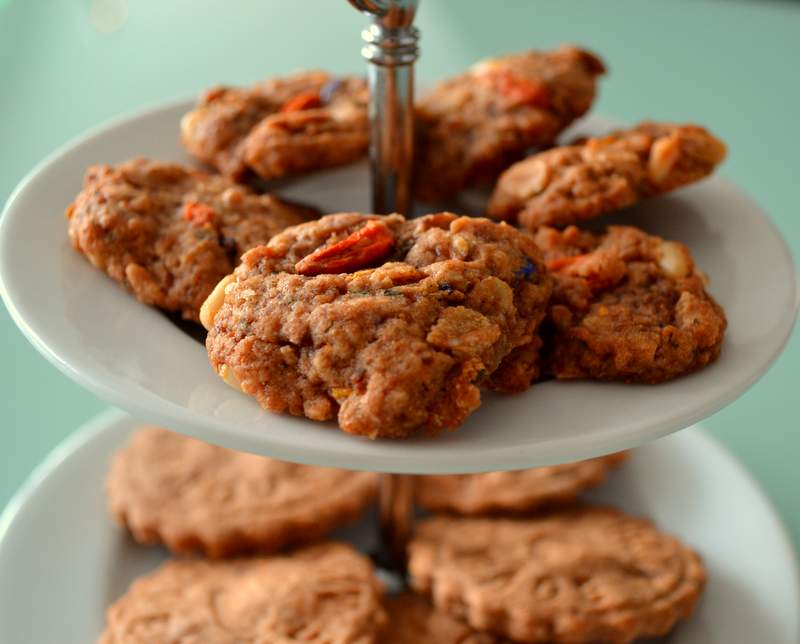 Fruchtige Dinkel-Goji-Plätzchen