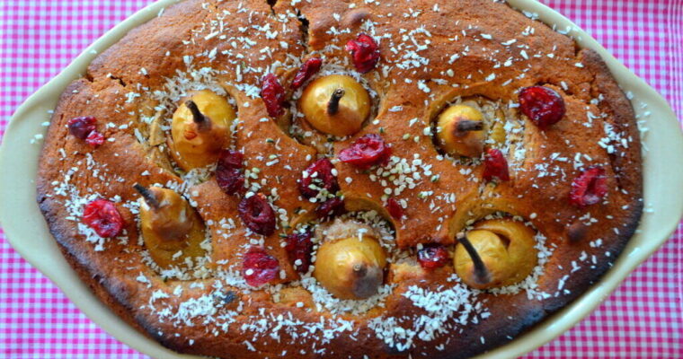 Torta di nocciole e pere
