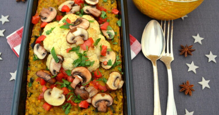 Zuppa di lenticchie rosse con cavolfiore e funghi – Vegana e senza glutine