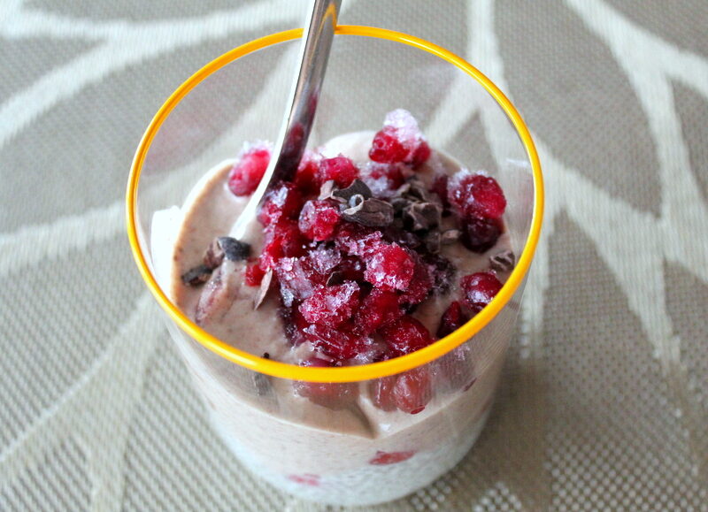 Smoothie di lampone con Chia Pudding
