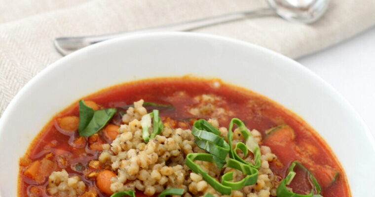 Minestrone con sorgo e ceci