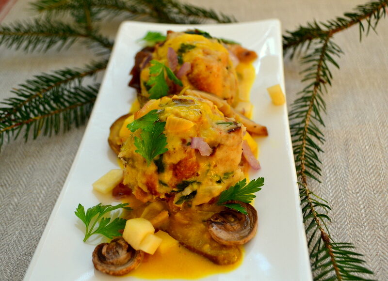 X-mas Gnocchi di funghi su salsa di pastinaca al vino bianco