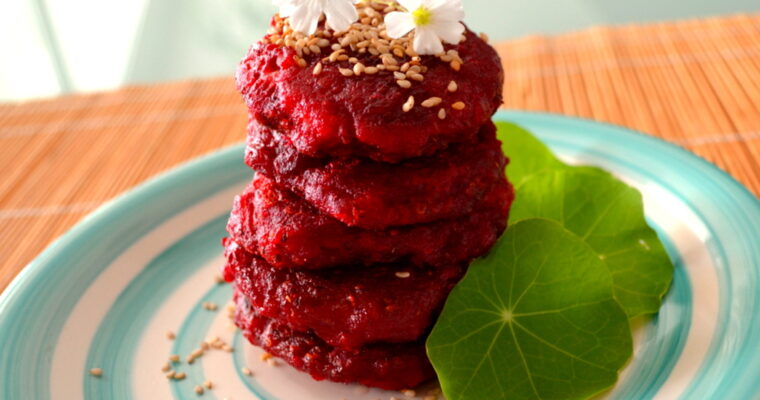 Hamburger di barbabietola rosse e semi di chia
