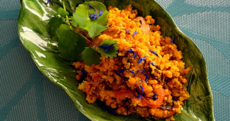Cucina internazionale – Couscous di veccia, limone e germogli
